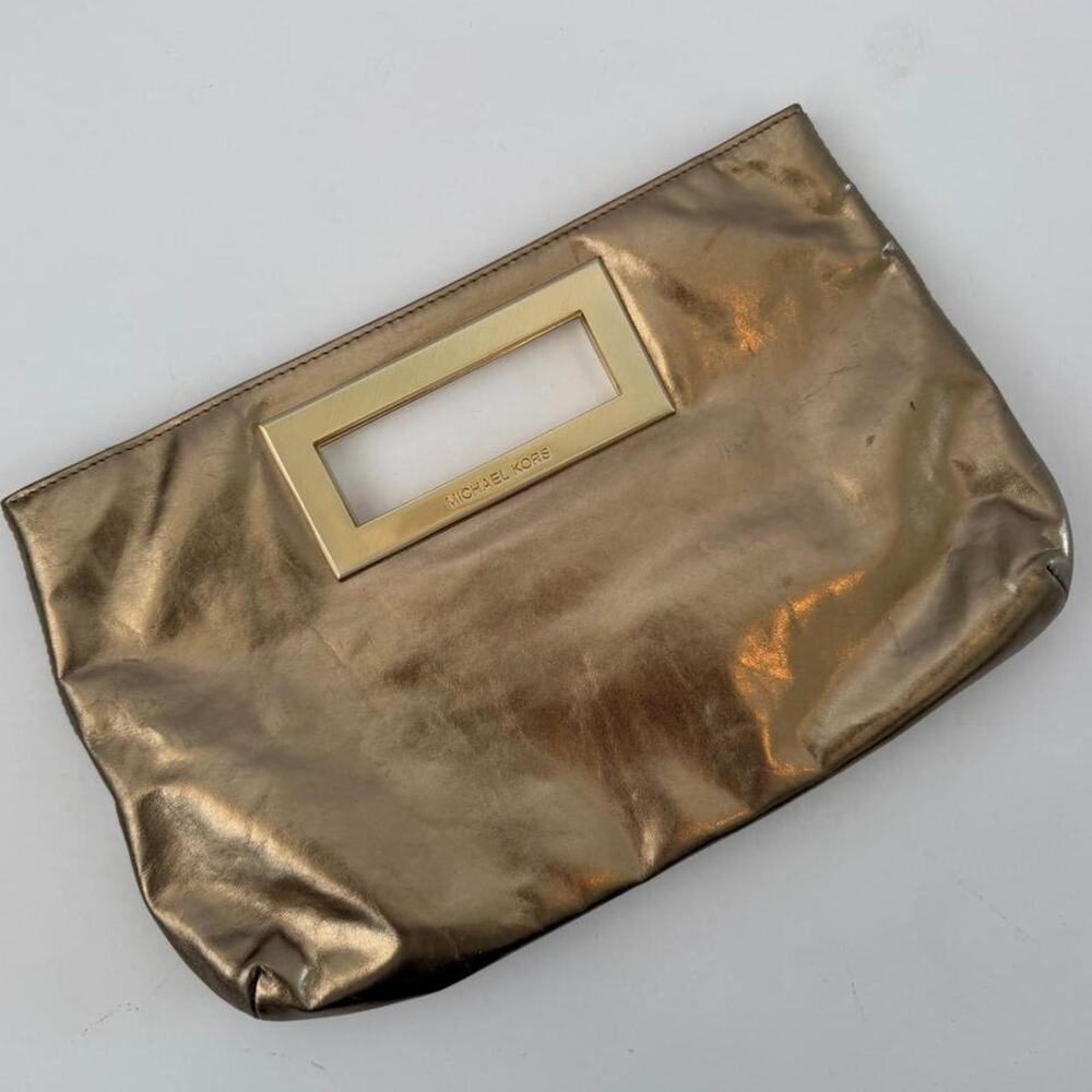 Michael Kors Gold Metallic Clutch